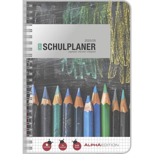 Schulplaner Ringbuch schwarz